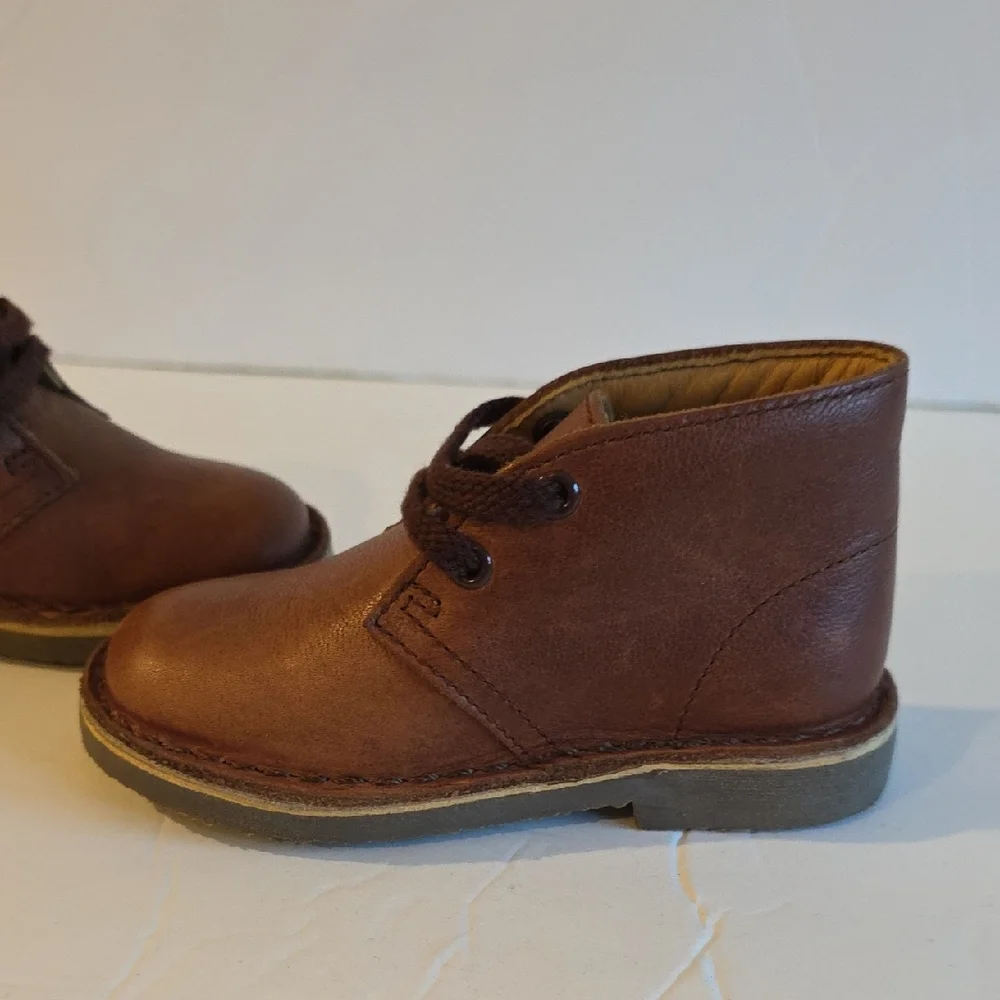 Clarks Desert Bootie Brown Kids Boots Rare Discontinued Size 6